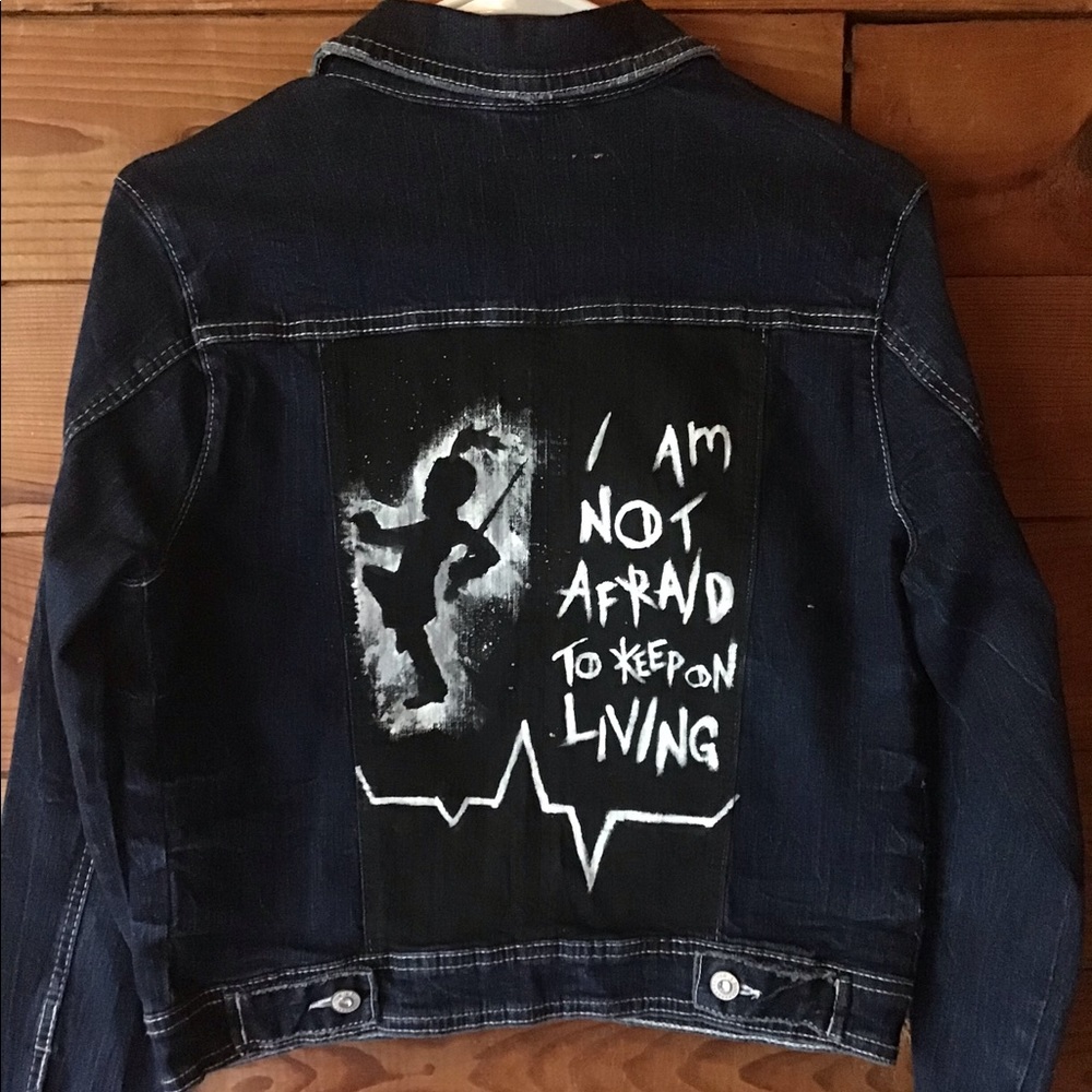 Hand Painted MCR Famous Last Words Jacket